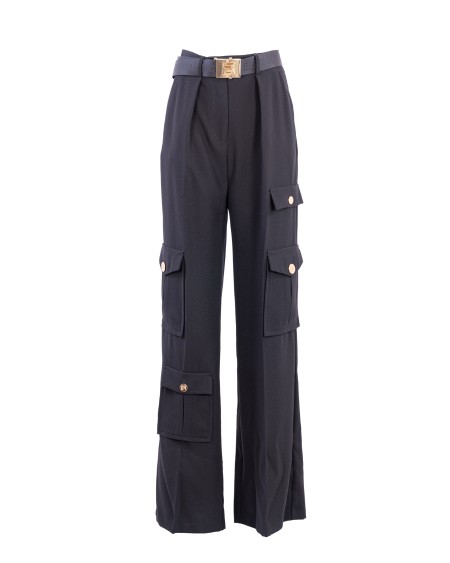 Shop ELISABETTA FRANCHI  Pantalone: Elisabetta Franchi pantalone cargo in crêpe con cintura.
Pantalone cargo in doppio crêpe stretch con motivo di maxi tasche e cintura con fibbia a cassetta logata in metallo dorato.
Chiusura con zip.
Bottoni in metallo dorato.
Cintura removibile con fibbia in metallo dorato.
Composizione: 100% Poliestere.
Fabbricato in Italia.. PA02936E2-110